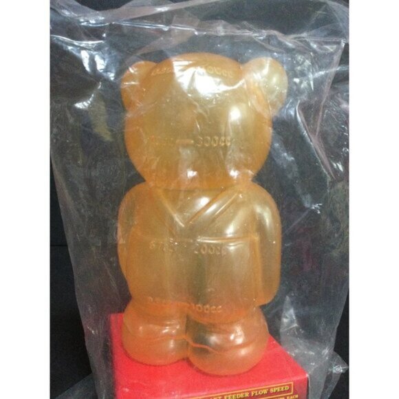 Vintage Automatic Plant Watering Feeder Orange Gummy Bear Plastic In Package - Picture 6 of 7